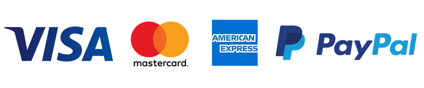 Métodos de pago aceptados: Visa, Mastercard, PayPal, Apple Pay